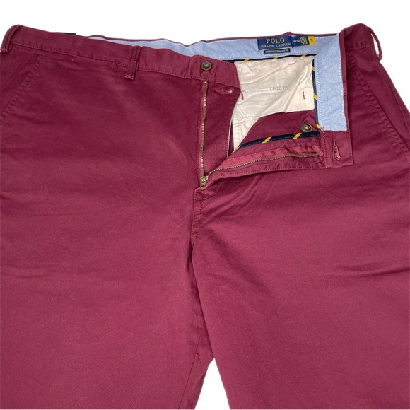 NEW Polo Ralph Lauren Burgundy Chino Pants Size 40x30 - Picture 4 of 11